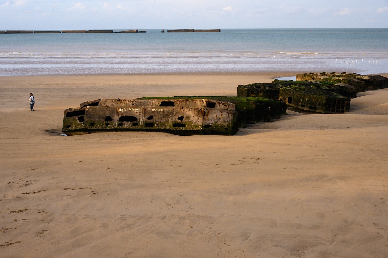 Phoenix caissons of the artificial harbour at Arromanches