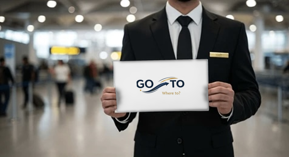 Go-to chauffeur waiting in the arrivals hall