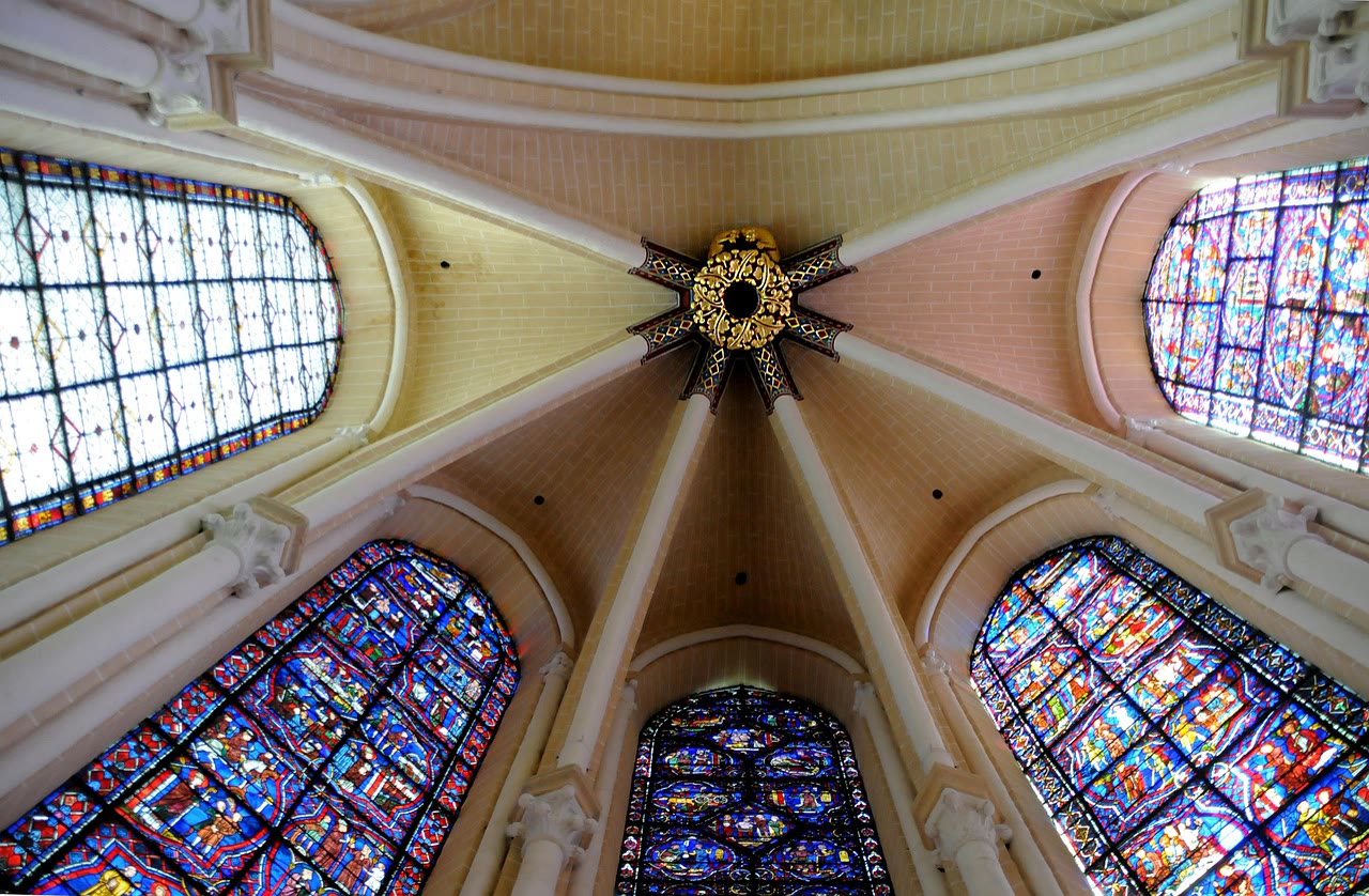 The painted vaults above the choir