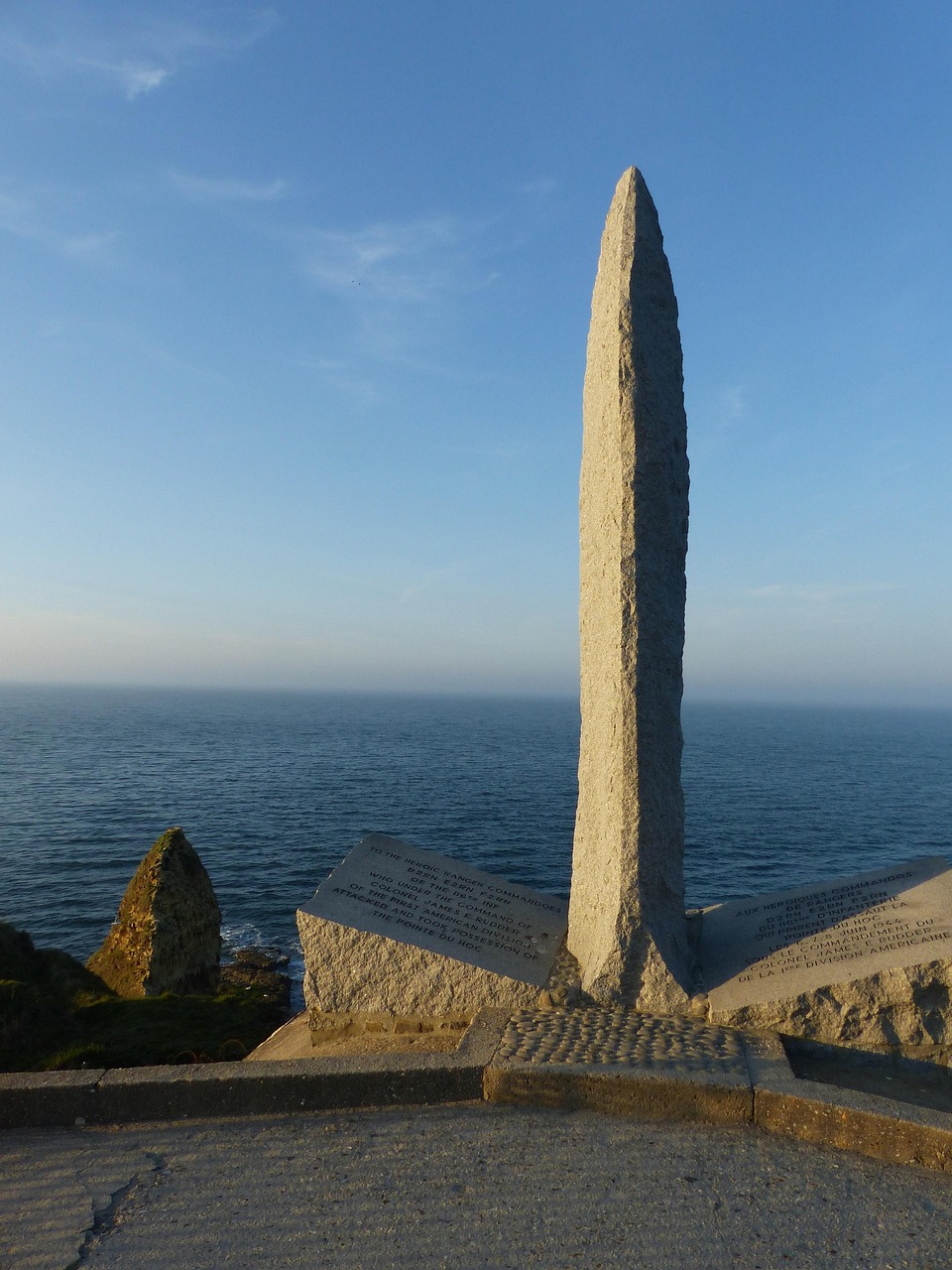 The Rangers memorial at Pointe du Hoc