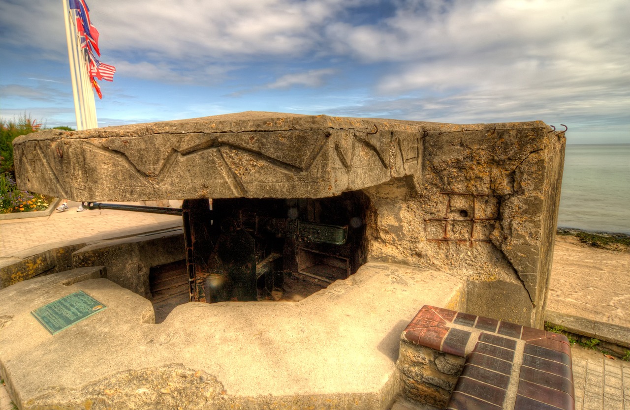 German gun casemate above the landing beaches